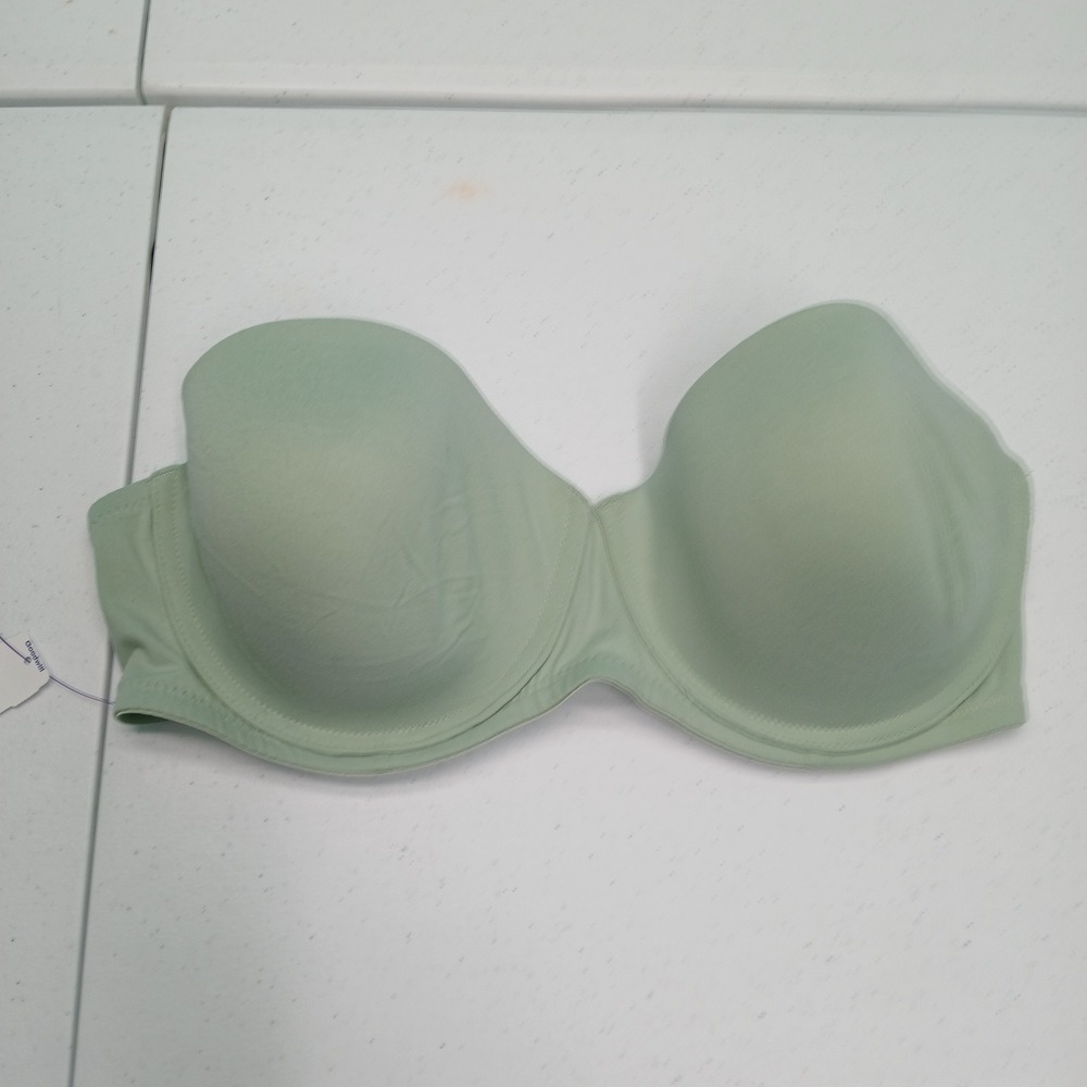 Tranquil & True Strapless Bra 38DD Sage Green‎ Padded Underwire Seamless X740